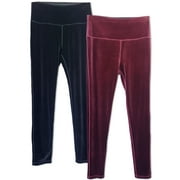 Kalon Women's 2-Pack High Waist Velvet Legging