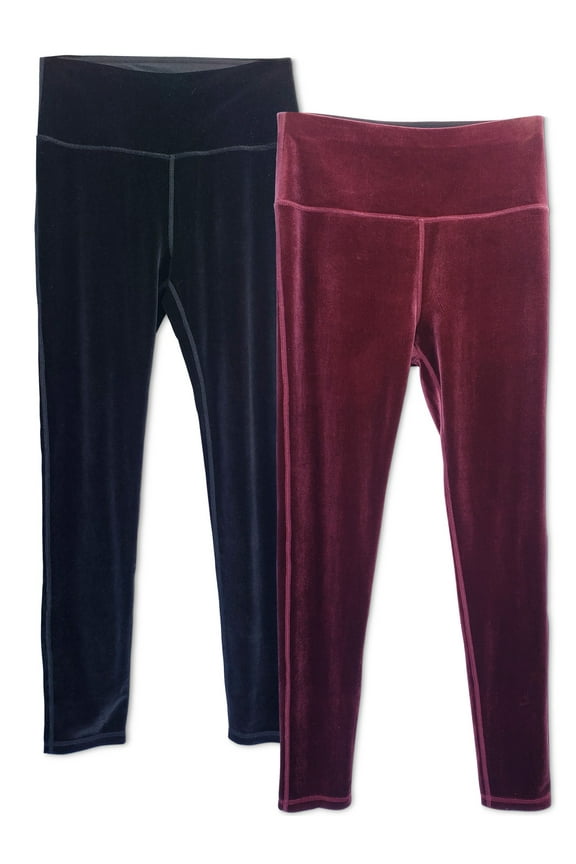 Women's 2-Pack High Waist Velvet Legging