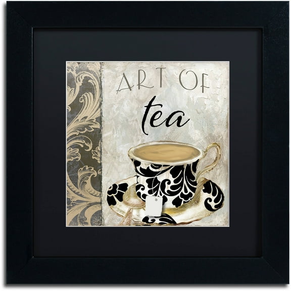 Trademark Fine Art "Art of Tea I" Canvas Art by Color Bakery Black Matte, Black Frame