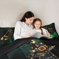 thumbnail image 5 of Manfei Witch Hat 7-Piece Twin Bedding,Halloween Letter A Bedding Comforter Set,Green,Black Reversible, 5 of 7