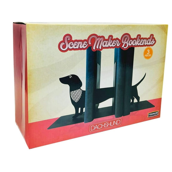 Streamline Imagined 3 Piece Scene Maker Bookends - Dachshund