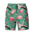 thumbnail image 4 of Lsque Mens Swim Trunks Tropical Flamingo Pattern - Bathing Suit Compression Liner - Beach Swim Shorts Swimwear - (S-3XL) - Stretch Quick Dry -X-Large, 4 of 9