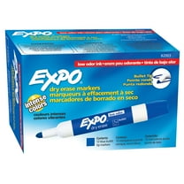 EXPO Low Odor Dry Erase Markers, Bullet Tip, Blue, 12 Count