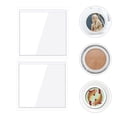 thumbnail image 3 of KAKOWELY picture frame Round Picture Frame Wood Frame Wall Hanging Frame Photo Frame Display Frame Rustic Home Decor8.15"X8.15"X0.47", 3 of 5