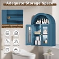 thumbnail image 4 of S-HOME Wall Mounted Arched Cabinet with Glass Doors, Adjustable Shelves in for Bathroom or Laundry Room, 4 of 10