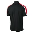 thumbnail image 6 of Mens Tricolor Shoulder Micropique Sport-Wick Polyester Polo Black/ True Red/ White X-Large, 6 of 8