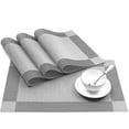 thumbnail image 2 of TIELUTT Table Mat Insulation Mat Frame Series Placemat Can Be Cut Plate Mats for Dining Table Large round Table Mats 30 Inches Mat round Dining Table for 4 Set Oval Dining Table Set for 4 with Leaf, 2 of 8