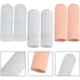 thumbnail image 4 of Nvzi 2 Pairs Finger Cots Finger Protectors for Sewing Rubber Fingertip Hot Glue Finger Protectors Finger Protective Cover Finger Sleeves Finger Gloves Gel Protection (White), 4 of 4