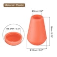 thumbnail image 2 of Unique Bargains 20Pack Plastic Cord Lock Bell End Stopper Cord End Lock Rope Fastener, Tangerine, 2 of 5