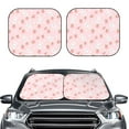 thumbnail image 2 of Balery 2 Piece Rabbit And Peach Car Windshield Sun Shade|Foldable Front Windshield Shade for Car Front Window for Most Sedans SUV Truck-Large, 2 of 7