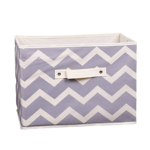 Storage Box Foldable Printed Drawer Case Organizer Non-woven Square Container Cloth Basket with Lid Green