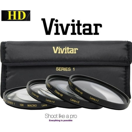 4-Pcs +1/+2/+4/+10 Vivitar Close Up Macro Lens Kit For Nikon D3400 D5600 (55mm Compatible)