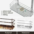 thumbnail image 2 of Adjustable Hanging Over the Shower Door Caddy,Bathroom Organizer Shelf Storage with 4 Hooks for Razor,No Drilling Rustproof Shower Rack Basket, 4 Tier, Silver, 2 of 16