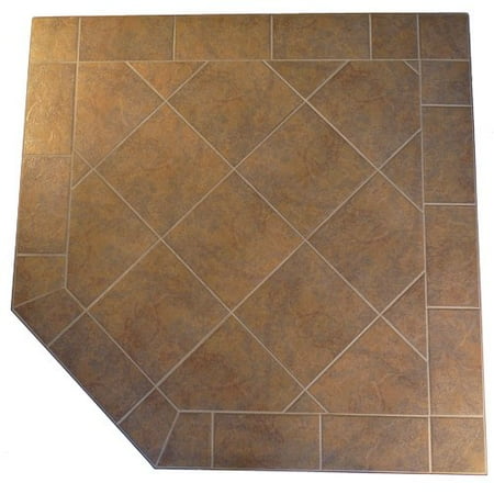 Hearth Pad Dimensions - Tretco Corner Africana Hearth Pad