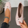 thumbnail image 4 of Willtoo Women Cute Ballet Flats with Bowtie Square Toe Comfortable Slip On Casual Office Work Flats Lightweight Fashion Dress Shoes, 4 of 5