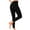 Black, variant on BLVB High Waisted Leggings for Women - Stretch Ankle Yoga Pants Non See-Through Workout Athletic Tights with Button