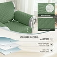 thumbnail image 5 of CJC Non-slip Sofa Cover Reversible Quilted Couch Slipcover Water Resistant Furniture Protector for Kids Pet, 3-Seater, Green, 5 of 7