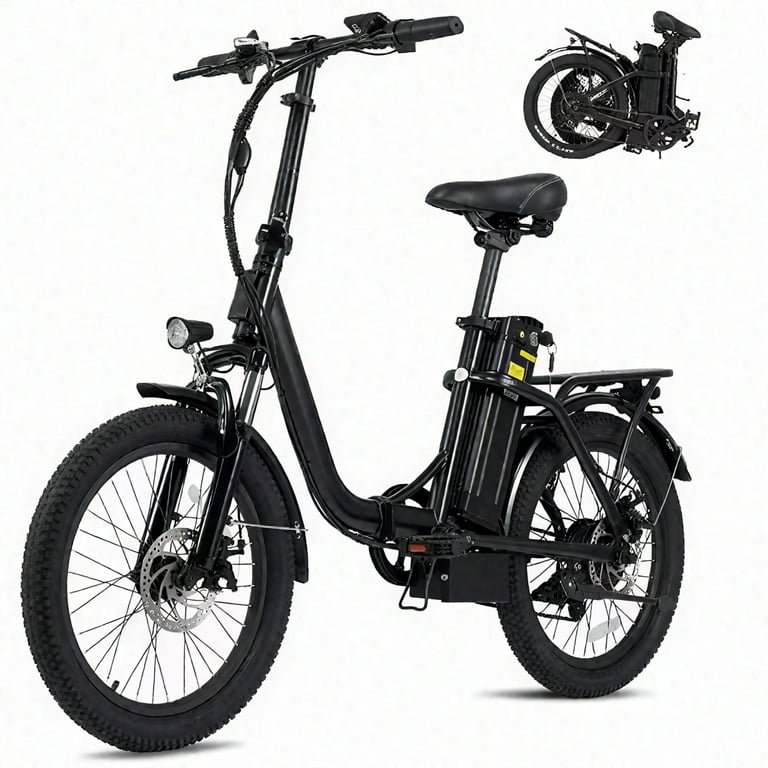 Gasky Folding Electric Bike for Adults 20 Inch Fat Tire with Peak