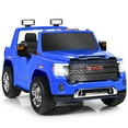 thumbnail image 1 of Gymax 12V Licensed GMC Kids Ride On Car 2-Seater Truck w/ Remote Control Blue, 1 of 10