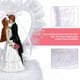 thumbnail image 4 of BRIGHTFUFU 1 pieza de decoración para mesa de postres, pastel, diseño de boda, forma de corazón, para novia y novio (blanco y negro), 4 of 7