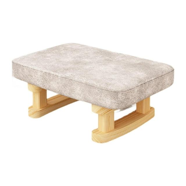 Siruishop Marchepied Rectangulaire Moderne Marchepied Marchepied Rembourré pour Canapé Chambre Bureau Beige