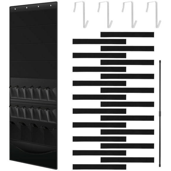 Ikoopy Over the Door Organizer Large Capacity Hanging Toy Organizer with Front Pocket and Slot for Home Game Room Bedroom Nursery