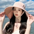 thumbnail image 4 of Joernso Women Fisherman Hat Solid Color Bell Shaped Basin Hat Large Brim Sun Hat Shawl Design Fisherman Hat, 4 of 8