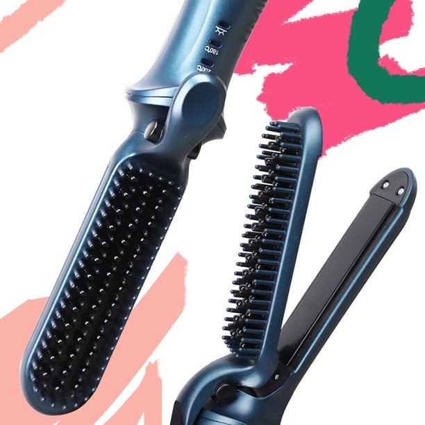 Plancha para el cabello y rizador, rizador de herramientas térmicas, plancha para el cabello con temperatura ajustable y rizador 2 en 1, herramientas térmicas para el cabello de tamaño de viaje Ormromra CZMR-HQ230-1