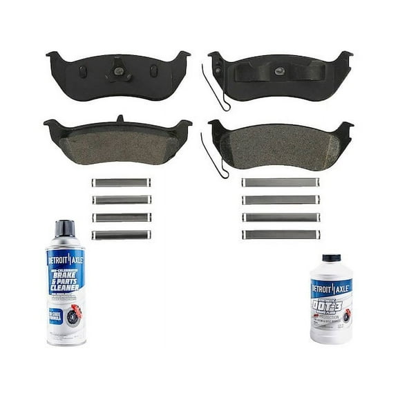 Rear Brake Pad Set - Compatible with 2003 - 2006 Jeep Wrangler 2004 2005