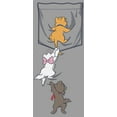 thumbnail image 2 of Boy's Aristocats Kittens Climbing Pocket Badge  Pull Over Hoodie Athletic Heather Small, 2 of 4