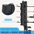 thumbnail image 6 of Fishing Rod Holder for Truck, 6061-T6 Aluminum Truck Fishing Pole Rack Ready Pole Rack with Vibration Damping, Truck Bed Fishing Rod Holder Fits Driving to Lake or Shore, 6 of 7