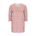 thumbnail image 5 of Hvot&aat Women's Casual Mini Dress 3/4 Elastic Cuffs Loose V Neck Swing Dresses with Pockets, 5 of 5