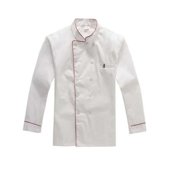 Clotheong Sleeve Chef Jacket Coat Catering Equipment Work Wear Comfortable to Wear L