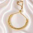 thumbnail image 3 of Loovee Jewelry Gold Bracelets for Women Beaded Bracelet 18K Gold Plated Bracelet Strand Bead Ball Bracelet Set Stackable Bracelet Adjustable Bracelet Set Jewelry for Gifts, 3 of 5