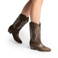 thumbnail image 7 of DREAM PAIRS Women's Mid Calf Boots Cowboy Cowgirl Embroidered Western Boots, 7 of 7