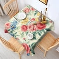 thumbnail image 2 of Pioneer Flower Floral Print Pattern Square Tablecloth,Waterproof Square Table Cover,Wipeable Spillproof Washable Table Cover for Home Kitchen Party Decor 52"x52"(132x132cm), 2 of 6