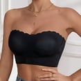 thumbnail image 5 of FYDUU Strapless Bras For Women Seamless Breathable No Show Front Closure Bra With Detachable Pads And Strips Fashion Tshirt Bralettes /Black, 5 of 9