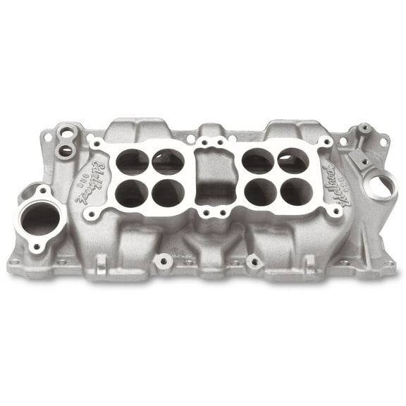 Edelbrock C-26 Dual-Quad Intake Manifold, Cast Finish, Non-EGR, Fits 1967-1986 Chevrolet Models