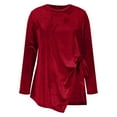 thumbnail image 3 of Uootdi Plus Size Sequin Tops for Women Sparkly Glitter Bow Crewneck Long Sleeve Shirts Evening Party Night Top Going Out Pullover Gift, 3 of 6