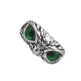thumbnail image 1 of Anillo de ojo de búho Qarigey con brillo metálico verde ajustable, 1 of 6