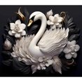 thumbnail image 1 of Pintura de diamante 5D DIY Taladro redondo completo Kit de cisne 3D Decoración para el hogar Blanco, 1 of 9