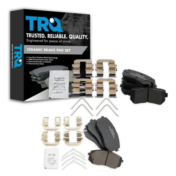 TRQ Ceramic Brake Pads For 19-20 Hyundai Kona Electric 15-19 Sonata 16-20 Optima BFA20213 Fits select: 2015-2018 HYUNDAI SONATA SE, 2018-2019 KIA OPTIMA LX/S