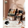 thumbnail image 2 of Makeup Organizer Black,Glass Vanity Organizer for Skincare, Perfume, Brushes & Lipsticks – Countertop Makeup Storage Box for Women, Bathroom or Dresser, 2 of 12
