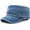 Light Blue, variant on Cadet Army Cap Denim Military Caps Flat Top Hats for Men Women