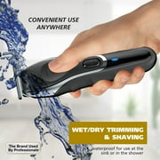 Wahl Commando Cordless Rechargeable Manscaper Wet/Dry Trimmer - Body Groomer for Men, Black 3024497