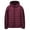 Wine, variant on Men's Puffer Jackets Casual Warm Lightweight Down Jacket Winter Solid Color Waterproof Zipper Hooded Coat Red XXL