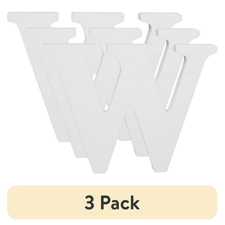 (3 pack) Cousin DIY 3" White Wood Letter W