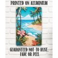 thumbnail image 3 of Great Beach and Nautical Decor, Beach House and Summer Surfing Decoration, Beach Themed Display, Sea Shells Cool Home Print, Use Indoor or Outdoor Metal Sign (12" x 18", Beach Dreams B), 3 of 5