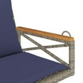 thumbnail image 3 of vidaXL Swing Bench with Cushions Hammock Chair Poly Rattan Brown/Gray/Black, 3 of 9