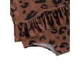 thumbnail image 4 of Seyurigaoka Baby Girl Leopard/Stripe/Cat Face U-shaped Neck Cross Strap Ruffle Swimwear, 4 of 6